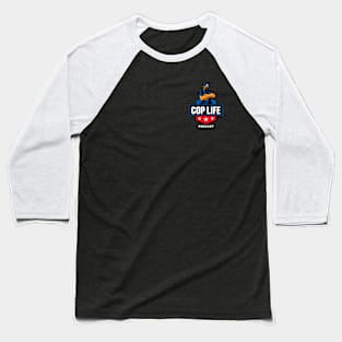 Podcast Logo White Lettering Baseball T-Shirt